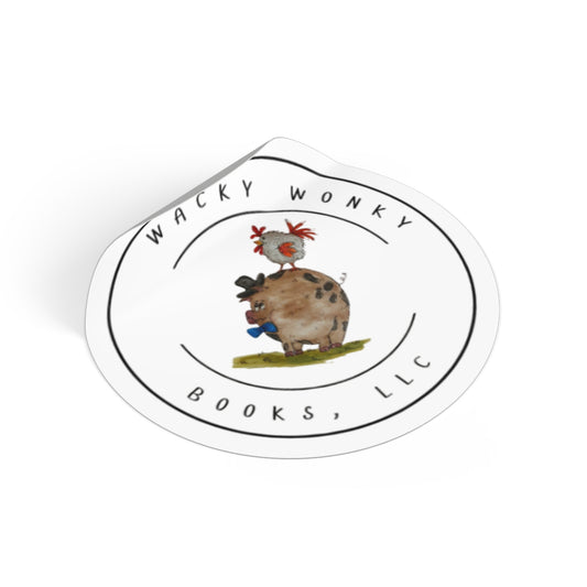 Wacky Wonky Books LLC Round Vinyl Stickers