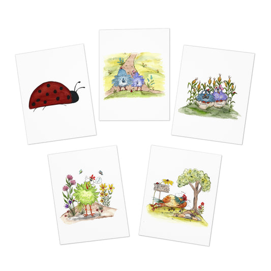 Wacky Wonky Multi-Design Greeting Cards (5-Pack)