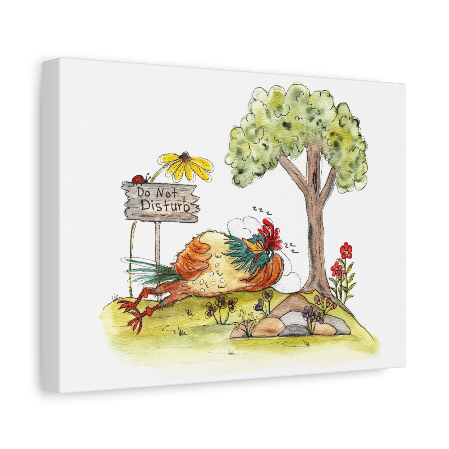 "Rootie's a Snoozin'" Matte Canvas Picture