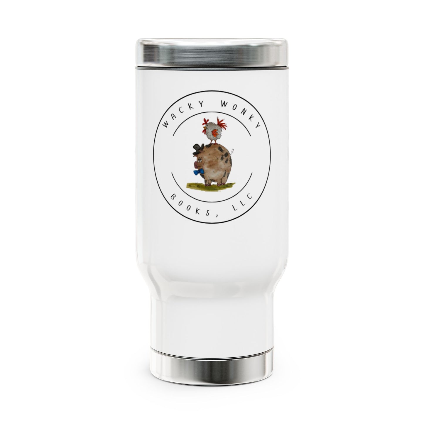 Stainless Steel Travel Mug with Handle, 14oz