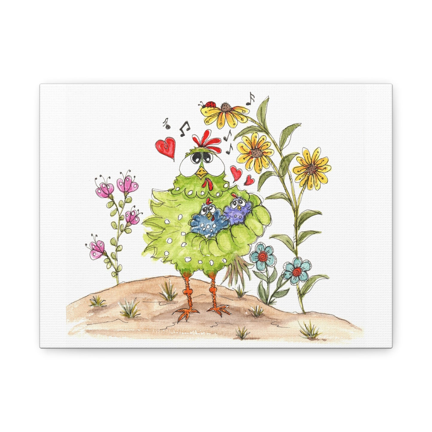 "Momma Hen" Matte Canvas Picture