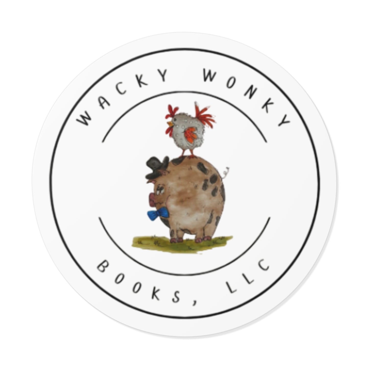 Wacky Wonky Books LLC Round Vinyl Stickers