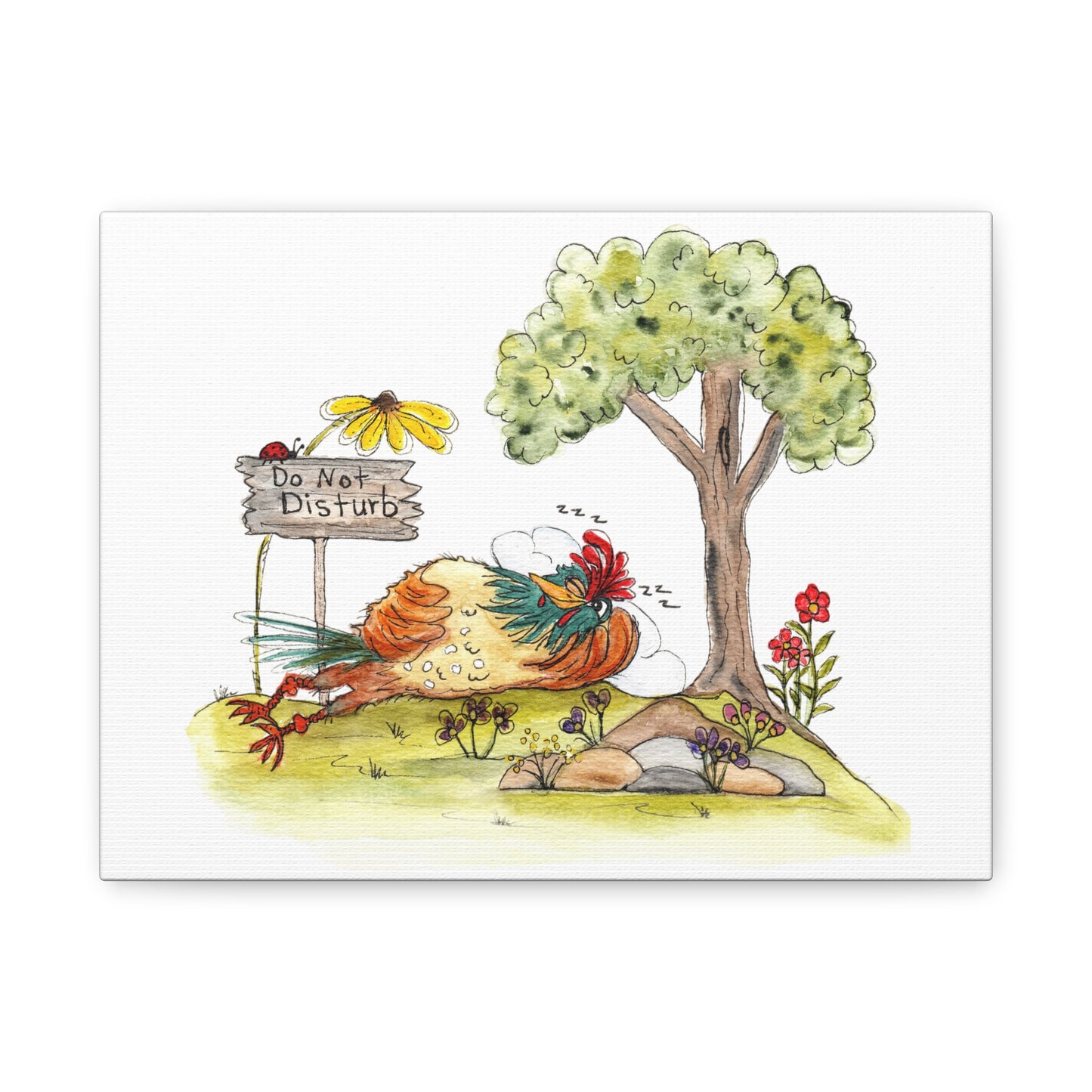 "Rootie's a Snoozin'" Matte Canvas Picture